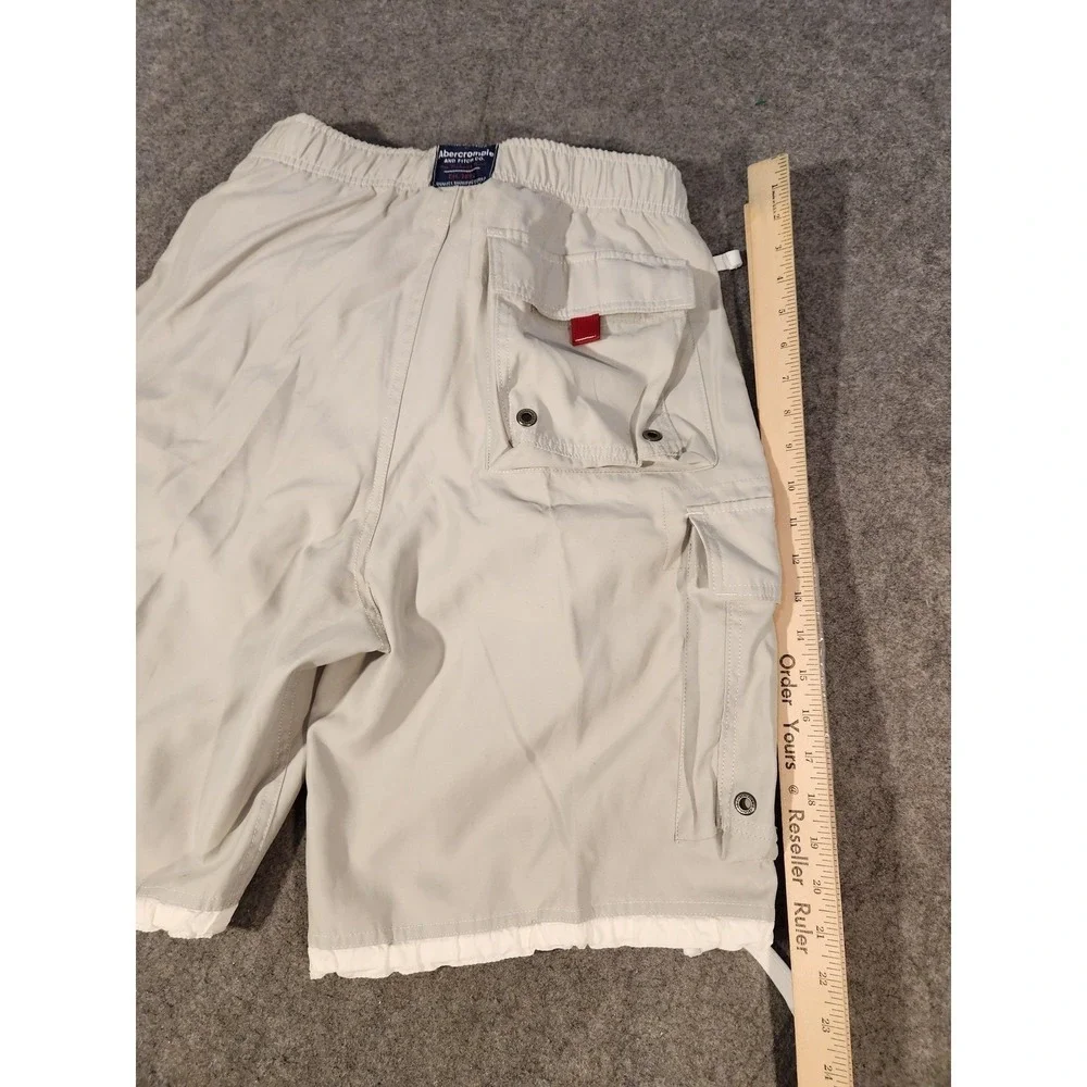 Vintage Y2K Abercrombie & Fitch Tugger cargo Board Shorts Swim Mens Small